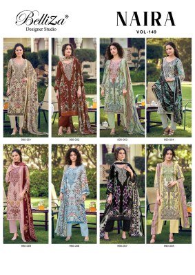 Belliza Naira Vol. 149 Pure Cotton Designer Unstitched Dress Material dress material catalogs