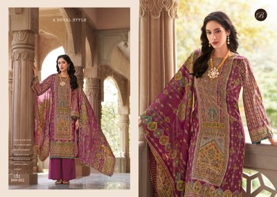 Belliza Nusrat Vol 5 Pure Modal Viscose Fabric Digital Print heavy handwork kurti pant And dupatta set Wholesale designer ethnic wear for women kurtis catalogs