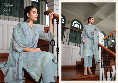 Belliza by Florence new fancy embroidered cotton printed unstitched salwar kameez catalogue at low rate salwar kameez catalogs