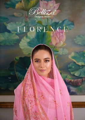 Belliza by Florence new fancy embroidered cotton printed unstitched salwar kameez catalogue at low rate salwar kameez catalogs