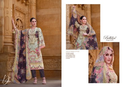 Belliza by Guzarish vol 3 pure cotton printed embroidered exclusive unstitched suit catalogue at wholesale price salwar kameez catalogs