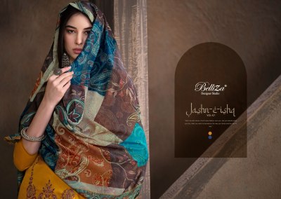 Belliza by Jashn E Ishq vol 7 heavy embroidered unstitched dress material catalogue at amaviexpo salwar kameez catalogs