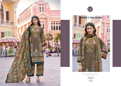 Belliza by Marhab Pure Crepe Digital Printed unstitched suit collection at low rate dress material catalogs