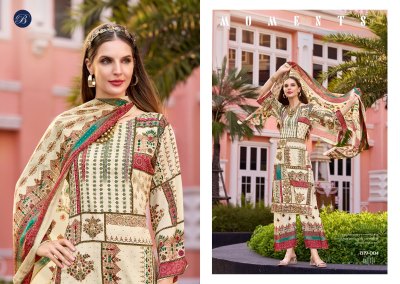 Belliza by Marhab Pure Crepe Digital Printed unstitched suit collection at low rate dress material catalogs