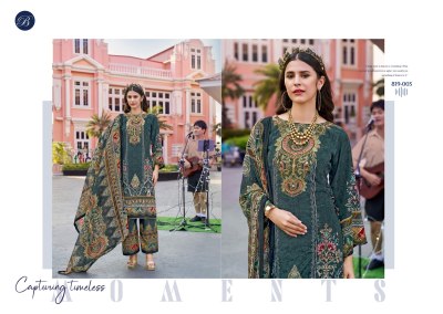 Belliza by Marhab Pure Crepe Digital Printed unstitched suit collection at low rate dress material catalogs