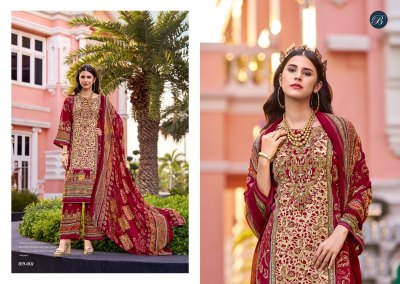 Belliza by Marhab Pure Crepe Digital Printed unstitched suit collection at low rate dress material catalogs