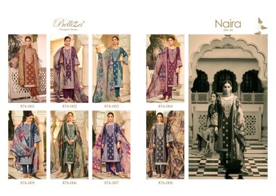 Belliza by Naira vol 32 embroidered digital printed unstitched salwar kameez catalogue at low rate salwar kameez catalogs