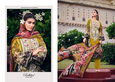 Belliza by Naira vol 37 pure cotton digital printed exclusive embroidered unstitched dress material catalogue at low rate salwar kameez catalogs