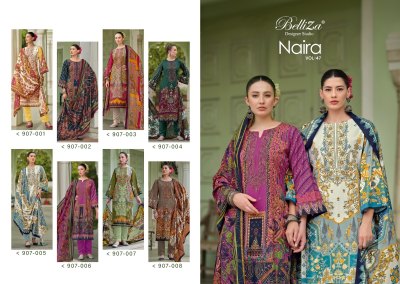 Belliza by Naira vol 47 pure cotton digital printed unstitched dress material catalogue salwar kameez catalogs