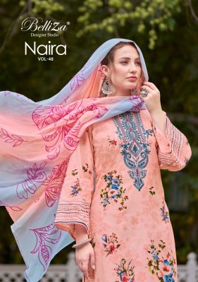 Belliza by Naira vol 48 pure cotton printed unstitched dress material catalogue at low rate 