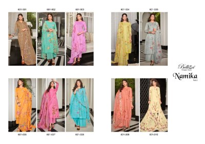 Belliza by Namika vol 2 pure cotton linene unstitched salwar suit catalogue at affordable rate salwar kameez catalogs
