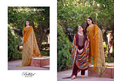 Belliza by lovina vol 3 exclusive embroidered unstitched salwar suit catalogue at wholesale rate salwar kameez catalogs