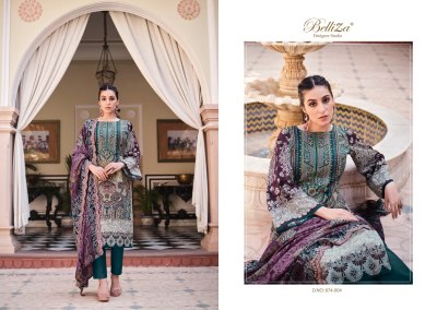 Belliza launch Guzarish vol 2 pure cotton digital printed with embroidered unstitched suit material at affordable rate salwar kameez catalogs