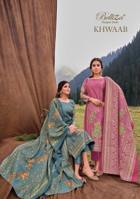Belliza present Khwaab pure modal viscose unstitched dress material catalogue at affordable rate salwar kameez catalogs