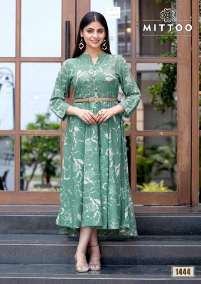Belt vol 21 by Mittoo Reyon Printed kurti with fancy belt catalogue at affordable rate kurtis catalogs