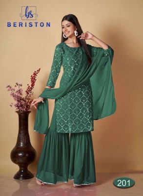 Beriston Bs vol 2 Georgette top with Sharara and dupatta set wholesale Kurti catalogue  kurtis catalogs