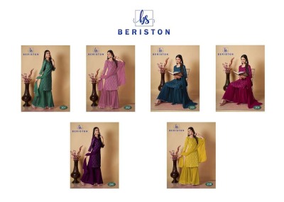 Beriston Bs vol 2 Georgette top with Sharara and dupatta set wholesale Kurti catalogue  kurtis catalogs