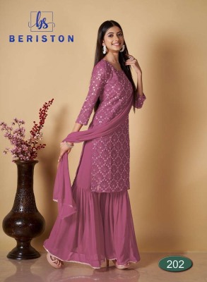 Beriston Bs vol 2 Georgette top with Sharara and dupatta set wholesale Kurti catalogue  kurtis catalogs