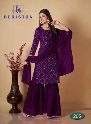 Beriston Bs vol 2 Georgette top with Sharara and dupatta set wholesale Kurti catalogue  kurtis catalogs