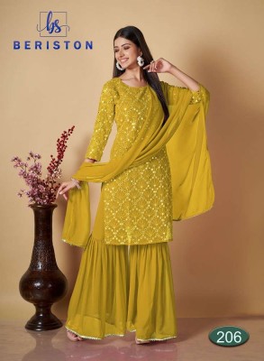 Beriston Bs vol 2 Georgette top with Sharara and dupatta set wholesale Kurti catalogue  kurtis catalogs