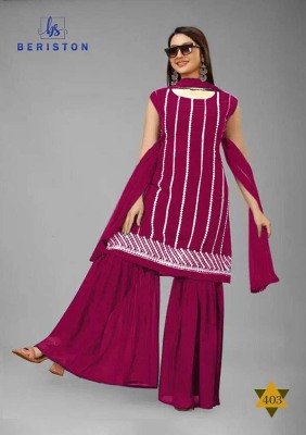 Beriston Bs vol 4 Georgette  Readymade Salwar Suits with Sharara and Dupatta set wholesale catalogue  kurtis catalogs