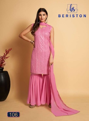Beriston new launch Bs vol 1 Georgette Embroidery and Sequence Work Kurti sharara and dupatta set catalogue  kurtis catalogs