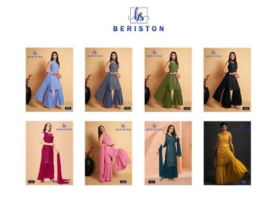 Beriston new launch Bs vol 1 Georgette Embroidery and Sequence Work Kurti sharara and dupatta set catalogue  kurtis catalogs
