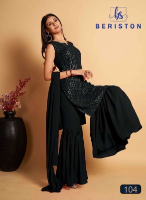 Beriston new launch Bs vol 1 Georgette Embroidery and Sequence Work Kurti sharara and dupatta set catalogue  kurtis catalogs