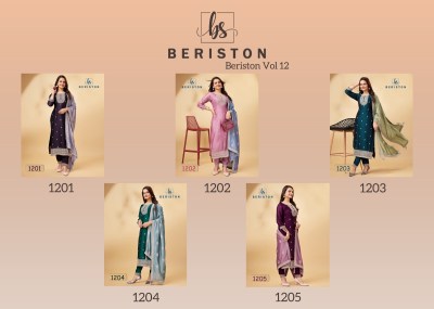 Beriston vol 12 exclusive designer semi stitched kurti pant and dupatta catalogue kurti pant with dupatta Catalogs
