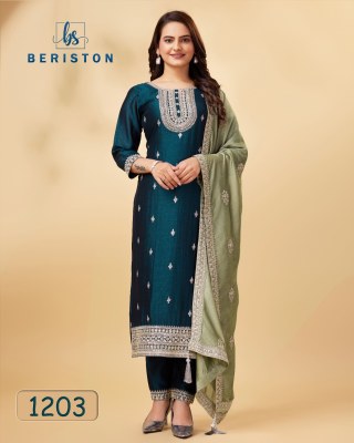 Beriston vol 12 exclusive designer semi stitched kurti pant and dupatta catalogue kurti pant with dupatta Catalogs