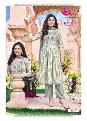 Bhagyalaxmi fabric by devi fancy jashmin naira cut readymade suit catalogue at affordable rate readymade suit catalogs