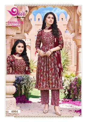 Bhagyalaxmi fabric by devi fancy jashmin naira cut readymade suit catalogue at affordable rate readymade suit catalogs