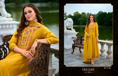 Bibbojaan Vol 2 by Lily and lali anarkali style designer top bottom and dupatta collection readymade suit catalogs