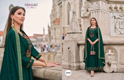 Bibojaan by Lily and Lali Anarkali hand work fancy Anarkali suit catalogue at affordable rate readymade suit catalogs