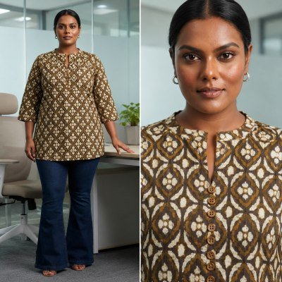 Big Size Rayon Printed Tunic Collection Size wise Combo Set