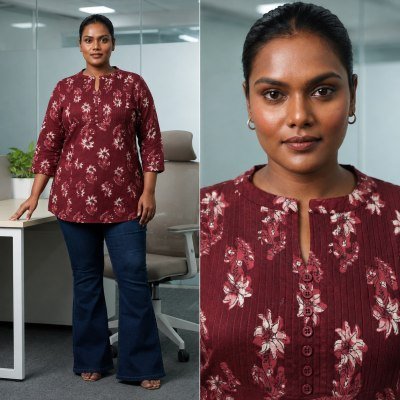 Big Size Rayon Printed Tunic Collection Size wise Combo Set