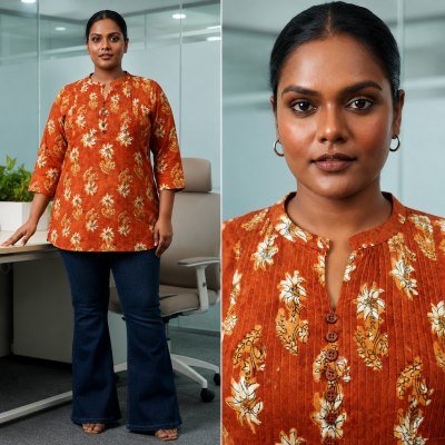 Big Size Rayon Printed Tunic Collection Size wise Combo Set
