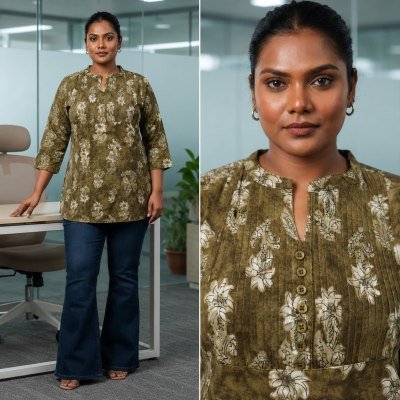 Big Size Rayon Printed Tunic Collection Size wise Combo Set
