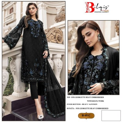 Bilqis by D No B 49 A to D embroidered designer Pakistani suit catalogue pakistani suit catalogs