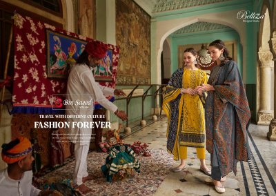 Bin Saeed vol 4 by Belliza cotton digital printed unstitched dress material catalogue at low rate salwar kameez catalogs