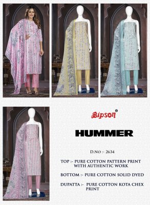 Bipson prints by Hummer 2634 cotton printed dress material catalogue at amaviexpo salwar kameez catalogs