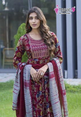 Black Beauty vol 3 by Mystic 9 Premium quality Printed fancy flared kurti pant and dupatta collection at low rate readymade suit catalogs