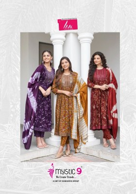 Black Beauty vol 4 by Mystic 9 Premium Quality reyon foil printed nyra cut readymade suit collection readymade suit catalogs