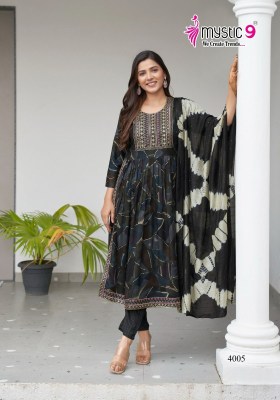 Black Beauty vol 4 by Mystic 9 Premium Quality reyon foil printed nyra cut readymade suit collection readymade suit catalogs