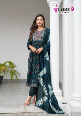 Black Beauty vol 4 by Mystic 9 Premium Quality reyon foil printed nyra cut readymade suit collection readymade suit catalogs