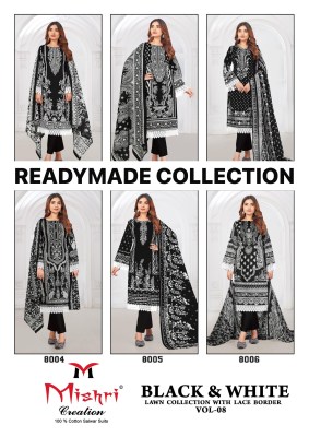 Black and White by Mishri Lunching Designer Readymade suit catalogue at low rate readymade suit catalogs