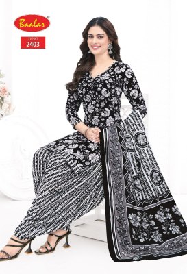 Black and white by baalar pure cotton printed unstitched suit catalogue at affordable rate Baalar 