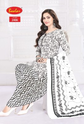 Black and white by baalar pure cotton printed unstitched suit catalogue at affordable rate dress material catalogs
