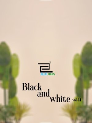Black and white vol 14 by Blue hills reyon embroidered top pant with dupatta catalogue at affordable rate readymade suit catalogs