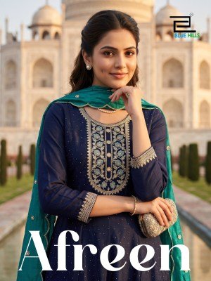 Blue Hills Afreen 3-Piece Anarkali Kurti Set  